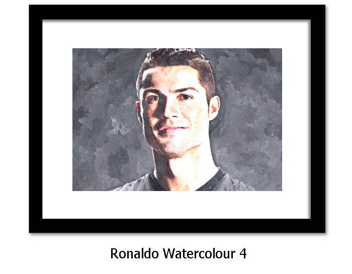 Ronaldo Watercolour Framed Print